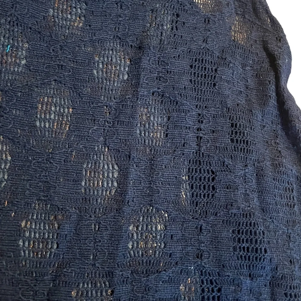 Deletta Women’s Blue Lace Racerback Tank Top Size Small - Picture 4 of 6